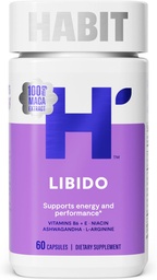 Habit Libido συμπλήρωμα (60 κάψουλες) - Νέα εμφάνιση, φυσικό αφροδισιακό μείγμα με Maca, Ashwagandha L-αργινίνη, υποστηρίζει την ενέργεια και την απόδοση, Vegan, μη GMO (1 πακέτο)