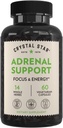 Crystal Star Adrenal Support Supplement (60 Capsules) – Daily Herbal Cortisol Supplement for Stress Relief & Adrenal Fatigue - Sibirya Eleuthero, Licorice, Uva Ursi, Astragalus & Fo-ti – Non-GMO