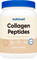 Nutricost Collagen Peptides σκόνη 1LB (454 G) (Βανίλα) - Grass Fed Bovine Collagen Υδρολυτικό