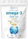 Mikro Malzemeler Ekstra Kuvvetli Omega 3 Balık Yağ Supplements 1.200 mg Oda başına 240 Softgels | Lemon Flavored | Burpless | Essential Fatty Acids | EPA 220 mg + DHA 150mg | Deep Sea Fish Fish