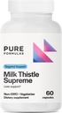 PureFormulas Milk Thittle Supreme 250 mg – Ηπατική Υγεία & Αντιοξειδωτική Υποστήριξη – Κάψουλες Χορτοφαγικής Μη ΓΤΟ – 60 Count
