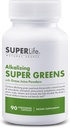 100% Organik alkalin Super Greens - Superfood w/Alfalfa, Barley & Buğday Grass, Matcha & Chlorella - Phytonutrients & Chlorophyll | PH Body Balance & Detox | 90 Capsules
