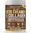Collagen Keto Coffee Creamer σε σκόνη 12.2 oz - Υδρολυμένα κολλαγόνο Πεπτίδια με λάδι καρύδας MCT, B12, Μαγνήσιο, Άγευστη πρωτεΐνη σε σκόνη, Χωρίς ζάχαρη Κρέμα καφέ για Smoothies & Ψήσιμο