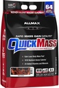 ALLMAX QUICKMASS, Çikolata - 10 lbs - Hızlı Kitlesel Fizatör - Servis başına 64 gram - 3:1 Protein Oranları - Zero Trans Fat - 70'e kadar