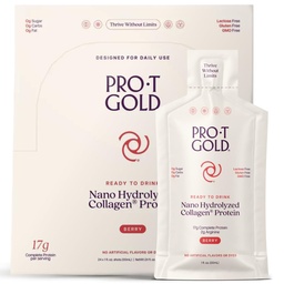 ProT Liquid Collagen Prot, 17g, Nano Hydrolyzed & Grass Fed, 2g Arginine για υποστήριξη τραύματος, χωρίς γλουτένη, χωρίς λίπος και ζάχαρη, 0g Carbs, μη GMO, Berry, 24 fl oz, 24 Pack