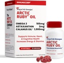 Arctic Ruby Oil 1000 mg – Omega 3 Supplement for Women and Men with EPA, DHA & Astaxanthin 2 mg - Fish & Krill Oil Alternative – 60 Softgels (1 Pack)