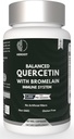 Bromelain Capsules ile 500 mg Quercetin: Respiratory Support Non-GMO | Gluten Free | Supports General Health & Well Being (60 Capsules)