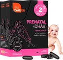 Zahler DHA & Folate ile Prenatal Vitaminleri - DHA Supplements & Prenatal Multivitamin for Mother and Child - Kosher Prenatal DHA Prenatal Vitaminler Demir, Pre Natal Softgels (120 Kont)