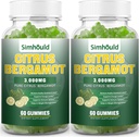 2 Πακέτο Εσπεριδοειδή Μπέργκαμο Gummies -3000MG Citrus Bergamot Extract Cholesterol Lowering Supplement for lmmune Support Healthy Anti-Aging, Hight Cholesterol Vegan Gummy 120 Counts Lime Flavor
