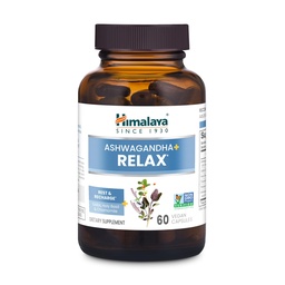 Himalaya Ashwagandha+ Χαλαρώστε, με GABA, Ιερό Βασίλειο & Χαμομήλι για Αναστοιχειοθέτηση, Χαλάρωση & Άγχος Ανακούφιση, Vegan, Χωρίς Γλουτένη, 540 mg, 60 κάψουλες χορτοφάγων, 1 μήνας Προσφορά