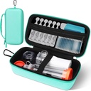 Asthma Inhaler Case, Portable Nebulizer Organizer, Travel-Ready with Me Pocket, Double Cookings, Silikon Tut, Çocuklar ve Yetişkinler, Şık Yeşil Yeşiller