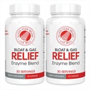 Silver Fern Bloat & Gas Relief Digestive Enzyme - 2 Şişe = 60 Hizmet - FSUNAP & Bloating Digestion Supplement with Tolerase L, Pectinase & More (2 Şişe)