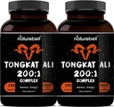 Tongkat Ali 200:1 (Uzunjack) Erkekler için ekstraksiyon, 2000 mg Oda başına 2000 mg, Endonezya Origin, Eurycoma Longifolia | Panax Falun for Energy, Stamina, & Male Health Support (150 Kont)