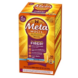 Metamucil Fiber Singles Smooth Texture Sugar Free Orange - 30 πακέτα