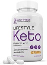 Lifestyle Keto χάπια 1275MG Νέα & βελτιωμένη Formula Περιέχει μηλίτη μηλίτη ξύδι επιπλέον παρθένο ελαιόλαδο σκόνη πράσινο φύλλο τσαγιού 60 κάψουλες