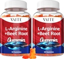 L Arginine 1000mg συμπλήρωμα Beet Root Gummies - Διπλή δύναμη, ενεργειακή ενίσχυση, υποστήριξη κυκλοφορίας και Σταματίνα, Βιολογικά Chewable Beets συμπληρώματα για άνδρες και γυναίκες, Vegan Gummy, Χωρίς ζάχαρη(2)
