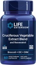 Life Extension Cruciferous Sebze Extract & Resveratrol, Broccoli, Cabbage, resveratrol, Supports Cellular Protection, Gluten-Free, Non-GMO, Vegetarian, 60 Capsules