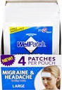 WellPatch Migraine & Headache Soğutma Patch - Drug Free, Lasts Up to 12 Hours, Medical to Use with Drug - Large Patches (4 Packs of 4 Patches), her 4.3 x 2 in 4 Patches ,