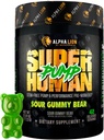 ALPHA LION Superhuman Pump Pre Workout Toz, Nootropic Caffeine & Stim Free Preworkout Supplement, Nitrik Oksit, Kas Winer, Enerji & Focus (42 Hizmetler, Sour Gummy Bear)