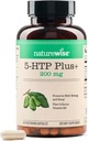 The NatureWise 5-HTP 200 mg Supplement from Griffonia Tohums with Copha B6 - Mood Support and Natural Sleep Aid for Yetişkinler - Gecikmiş-Release, Vegan - 60 Kont[2-Month Supply]