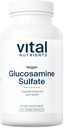 Vital Nutrients Vegan Glucosamine Sulfate 750 mg | Sağlıklı Kartilage, Hareketlilik ve Ortak Destek Tamam | Glucosmin Kaynağı | Gluten, Süt, Soy Free | Non-GMO | 60 Capsules