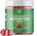 FIOR Mushroom Gummy Σύνολο 10 Mushroom Blend Συμπλήρωμα, 60 Count, 10 Mushroom Complex, Lions Mane, Chaga, Cordyceps, Reishi Extract, Mushroom Συμπλήρωμα Mushroom Gummies