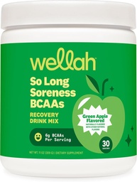 Wellah So Long Soreness BCAA Powder (Πράσινη Apple Γεύση) 30 Σερβιρίσματα - με Hydration Complex