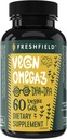 Vegan Omega 3 DHA: Algae Oil, Most Reviewed, Carrageenan Free, Sustainable, Tested, No Heavy Metals, Fish Oil Alt, Plant Based Omega. Kalp Destekler, Beyin, Ortak Sağlık
