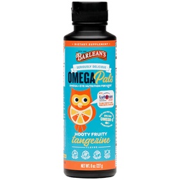Omega Pals του Barlean Liquid, Tangerine Flavored Omega 3 για τα παιδιά, Fish Oil συμπλήρωμα με 500 mg EPA & DHA Plus Lutein & Zeaxanthin Βιταμίνες για την υποστήριξη του μπλε φωτός, 8 oz