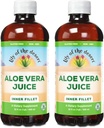 Lily Of The Desert Organic Aloe Vera Juice 2-Pack – Εσωτερικό φιλέτο, Φυσικό έντερο & Digestive Υποστήριξη, Στομάχι ανακούφιση, 32 Fl Oz Ea