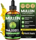 Mullein Drops for Lungs with Licorice & Astragalus, αναπνευστική & ανοσοποιητική υποστήριξη, Lung Detox για καπνιστές Βάμμα, Mullein Leaf Extract για Lung Cleanse, Sugar & Alcohol-Free, 4 fl oz