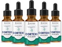 Justified Laboratories (5 Pack) Cortex Ear Drops Cortexi Healthy Eardrum Oil Υποστηρίζει υγιή αυτιά Premum Blend των αιθέριων ελαίων 5 μπουκάλια