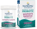 Nordic Naturals Nordic Flora Probiyotik Women's Balance - 30 Capsules - 12 Probiyotik Strains with 60 milyar Cultures - Intestinal Support, Vaginal Health - Vegan - 30 Hizmet