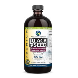 Amazing Herbs Premium Black Seed Oil - Ψυχρό Πιέζεται Nigella Sativa Aids σε Digestive Υγεία, Ανοσολογική Υποστήριξη, Εγκεφαλική Λειτουργία, Κοινή Κινητικότητα, Χωρίς Γλουτένη, Μη ΓΤΟ - 16 FL Oz