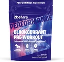 2fore Blackcurant I All Natural Vegan Preworkout, Caffeine Free I Clean Energy, Endurance, Recovery I Pre Education Women and Men I 20 Services Pouch I Informed Sports Certified