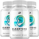 ClearTone Health Ear Support Supplement, Clear Tone Ear Ringing Relief, ClearTne Tinnitus Tedavisi, Gelişmiş Formula Clear Tone for İşitme Destek Yorumları (3 Paket - 180 Capsules)