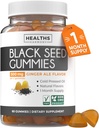 Μαύρο έλαιο σπόρων Gummies - φυσικό Ginger Ale Flavor (Non-GMO & Vegan) Ψυχρό-Pressed Nigella Sativa Παραγωγή καθαρό μαύρο έλαιο κύμινου - 500mg ανά 2 Gummy Σερβίρισμα