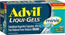 Advil Liqui-Gels Minis Pain Reliever and Fever Reducer, Pain Medicine for Adults with Ibuprofen 200mg for Pain Relief - 160 Liquid Filled Capsles