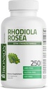 Bronson Rhodiola Rosea Vegetarian Capsules - Adaptojenik Herb - Beyin, Stres ve Mood Desteği - Non-GMO, 250 Count Count Count