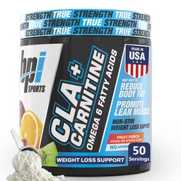 BPI Sports CLA+Καρνιτίνη – CLA L Καρνιτίνη & Λινελαϊκό οξύ – L Carnitine συμπλήρωμα για απώλεια βάρους, μεταβολισμός & Lean Μύες – Καφεΐνη Δωρεάν – Φρούτα Punch – 50 Σερβιέτες – 12,34 oz