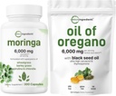 Micro Ingredients Oil of Oregano Softgels 300 Count & Moringa Oleifera 6.000mg Ισοδύναμο 300 κάψουλες Bundle 2 Pack 