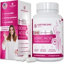 Kadınlar için Boric Acid Suppositories - Vaginal Pills - Vaginal pH Dengesi, Sağlıklı Flora, Odor Control - ABD'de Yapıldı - 600 mg, 30 Kont