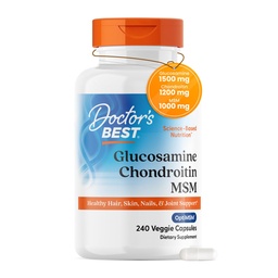 Καλύτερη Glucosamine Chondroitin του γιατρού Msm με OptiMSM κάψουλες, υποστηρίζει υγιή κοινή δομή, λειτουργία & άνεση, μη GMO, χωρίς γλουτένη, χωρίς σόγια, 240 κόμης (πακέτο του 1)