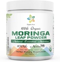 Πιστοποιημένη οργανική Moringa Leaf Powder-8Oz. USDA Certified Organic. Φυσικά ενισχύει την Ενέργεια, Μεταβολισμός & Ανοσία. 100% καθαρό και ωμό. Χωρίς ΓΤΟ, χωρίς γλουτένη.