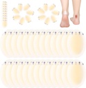 Tarpop 100 Pcs blister Bangages Hydrocolloid blister Pads for Heel Waterproof Gel Adhesive Bandages Protectors for Feet Toes(Single Style)