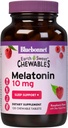 BlueBonnet Nutrition EarthSweet Melatonin 10 mg Γρήγορη Διαλύοντας τη Νύχτα Χαλάρωση & Ξεκούραστη Υποστήριξη Ύπνου - Βοήθεια ύπνου - Χωρίς γλουτένη, Vegan - Βατόμουρο Γεύση - 120 Μασώμενα δισκία