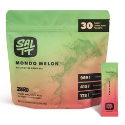 SALTT Ηλεκτρολυτές σκόνης αρωματικό ποτό Mix - Mondo Melon - 30 πακέτα ενυδάτωσης - Μαγνήσιο, Κάλιο, Νάτριο, Ορυκτά ίχνη - Zero Ζάχαρη & Χωρίς Γλουτένη - ταξιδιωτικά Απαραίτητα