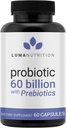 Luma Beslenme Probiyotiks 60 Milyar CFU with Prebiyotiks - Kadınlar ve Erkekler için Probiyotikler - Digestive Enzyme Health - Vegan & Gluten-Free - 60 Capsules
