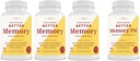 Better Memory Combo Kit - 3 Better Memory and 1 Better Memory PM - High Abors Turmeric Extract* (4 Şişeler Toplam)