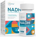 NADH + CoQ10 + D-Ribose Supplement, Enhance NAD+ Supplement for Energy, Fatigue , 60 Capsules